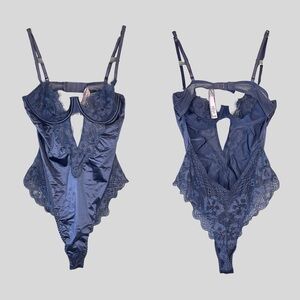 Victoria's Secret Midnight Blue Lace Chemise